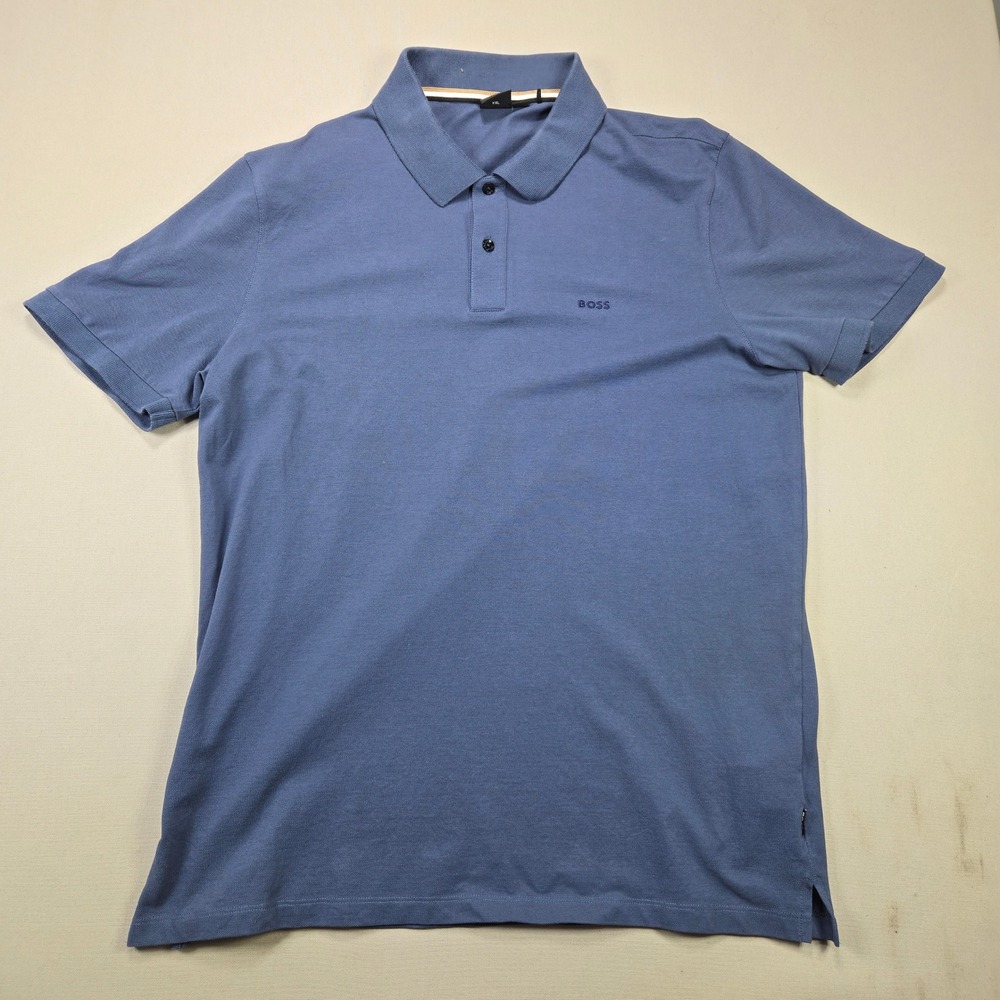 Hugo Boss Polo Shirt Pallas Classic Logo Blue Mens XXL